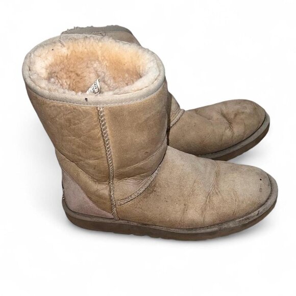 AUTHENTIC Light Brown Short Suede Ugg Boots - Picture 2 of 4